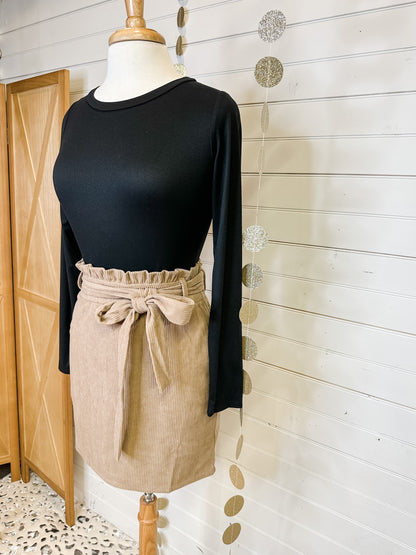 Chance For Love Corduroy Skirt