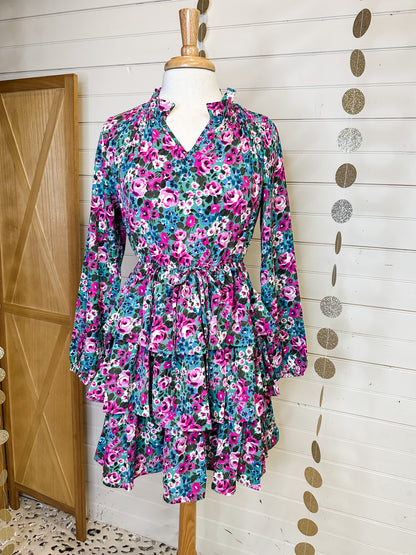 Good Timing Tiered Floral Dress