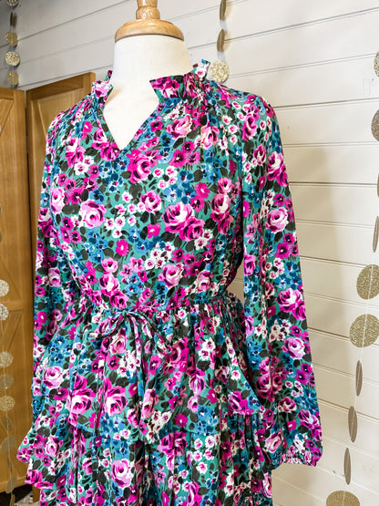 Good Timing Tiered Floral Dress