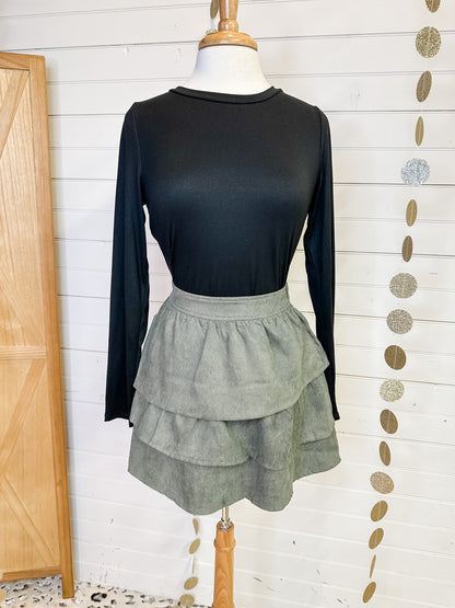 Ruffle On Down Skirt