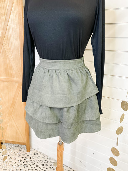 Ruffle On Down Skirt