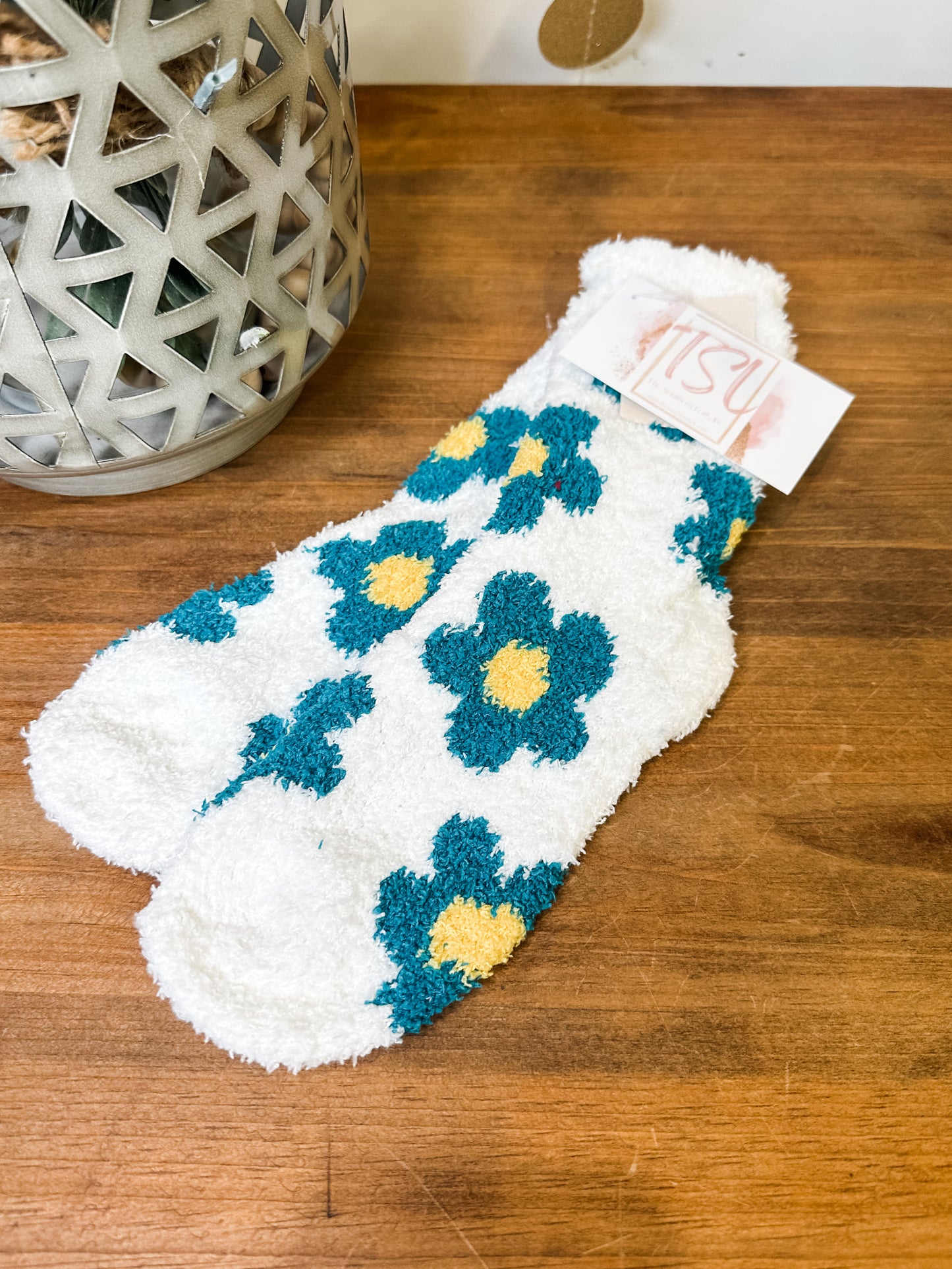 Daisy Fuzzy Socks