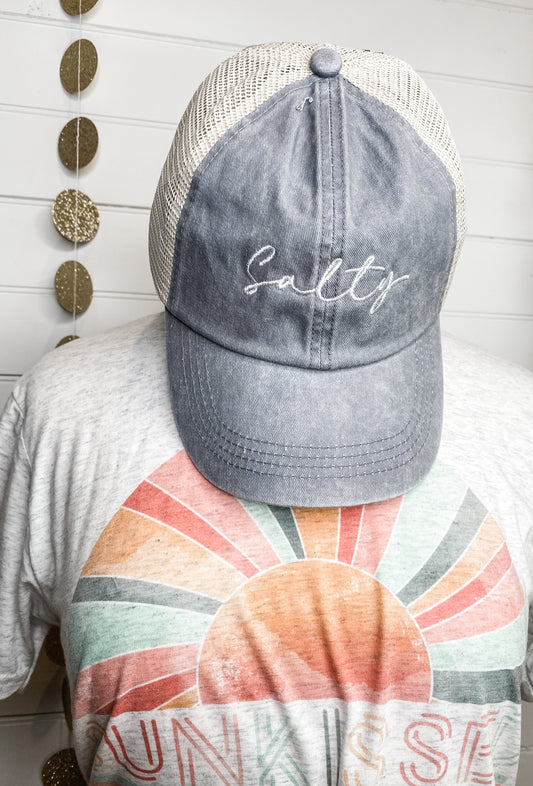 Vintage 'Salty' Mesh Back Baseball Cap