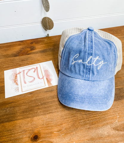 Vintage 'Salty' Mesh Back Baseball Cap