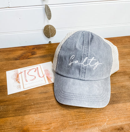 Vintage 'Salty' Mesh Back Baseball Cap