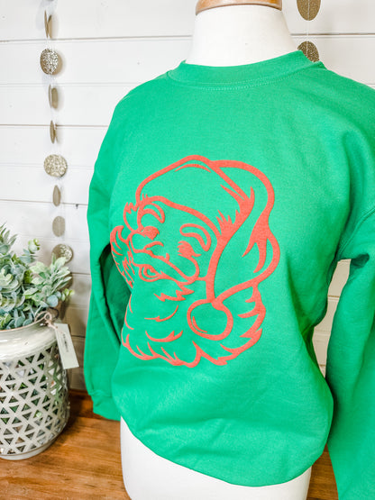 Retro Santa Puff Pullover