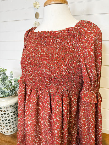 Loved and Adored Smocked Top