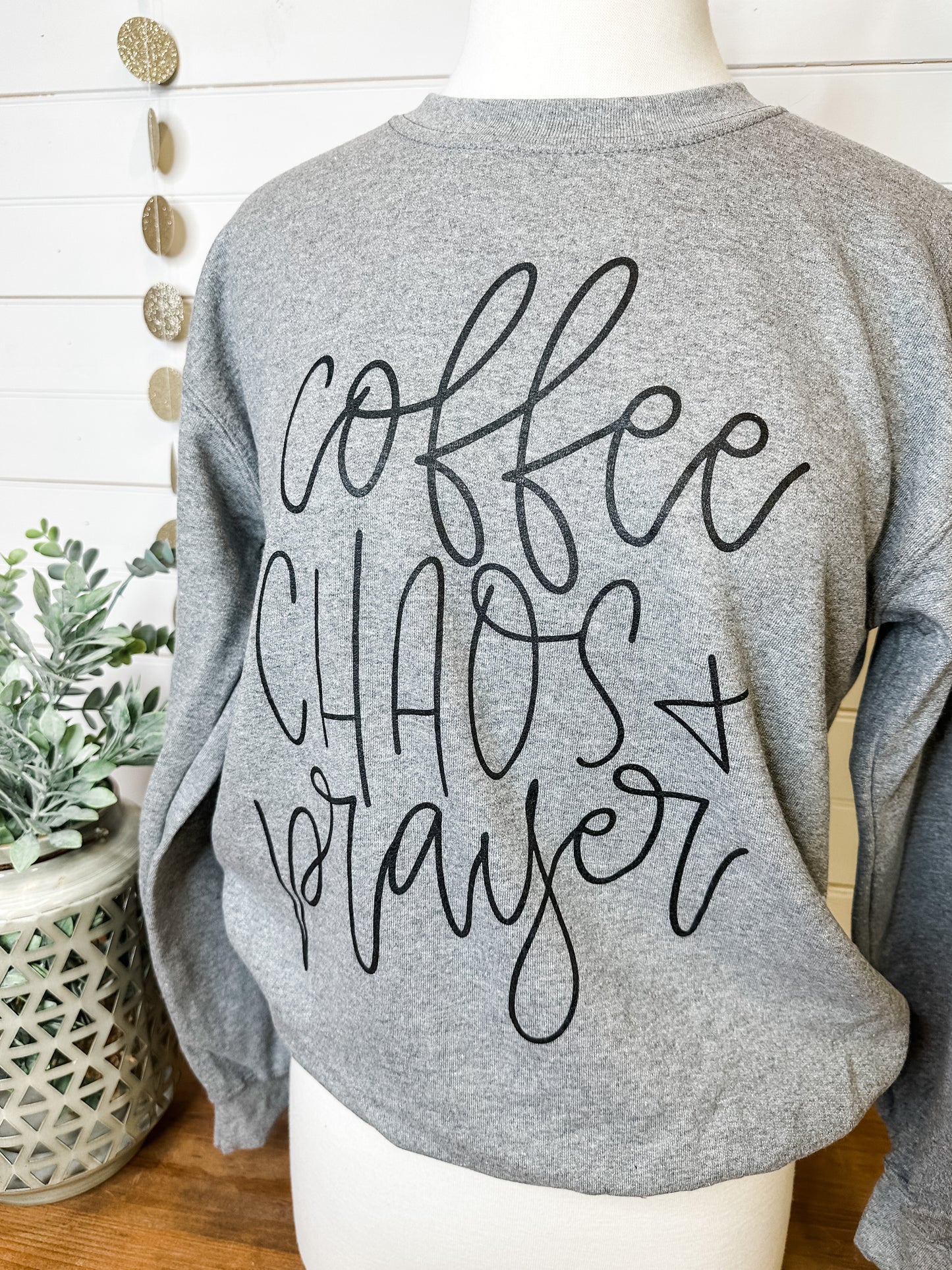 Coffee Chaos And Prayer Pullover