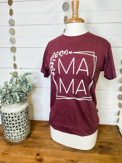 Square Leopard Mama Graphic Tee