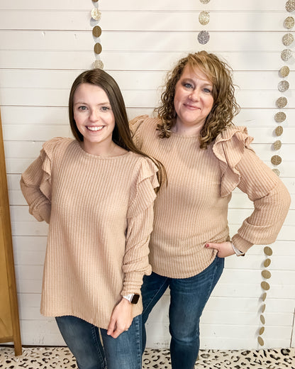 Stuck On You Waffle Knit Top