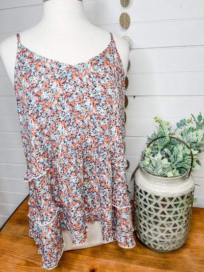 Floral Eyes Sleeveless Top