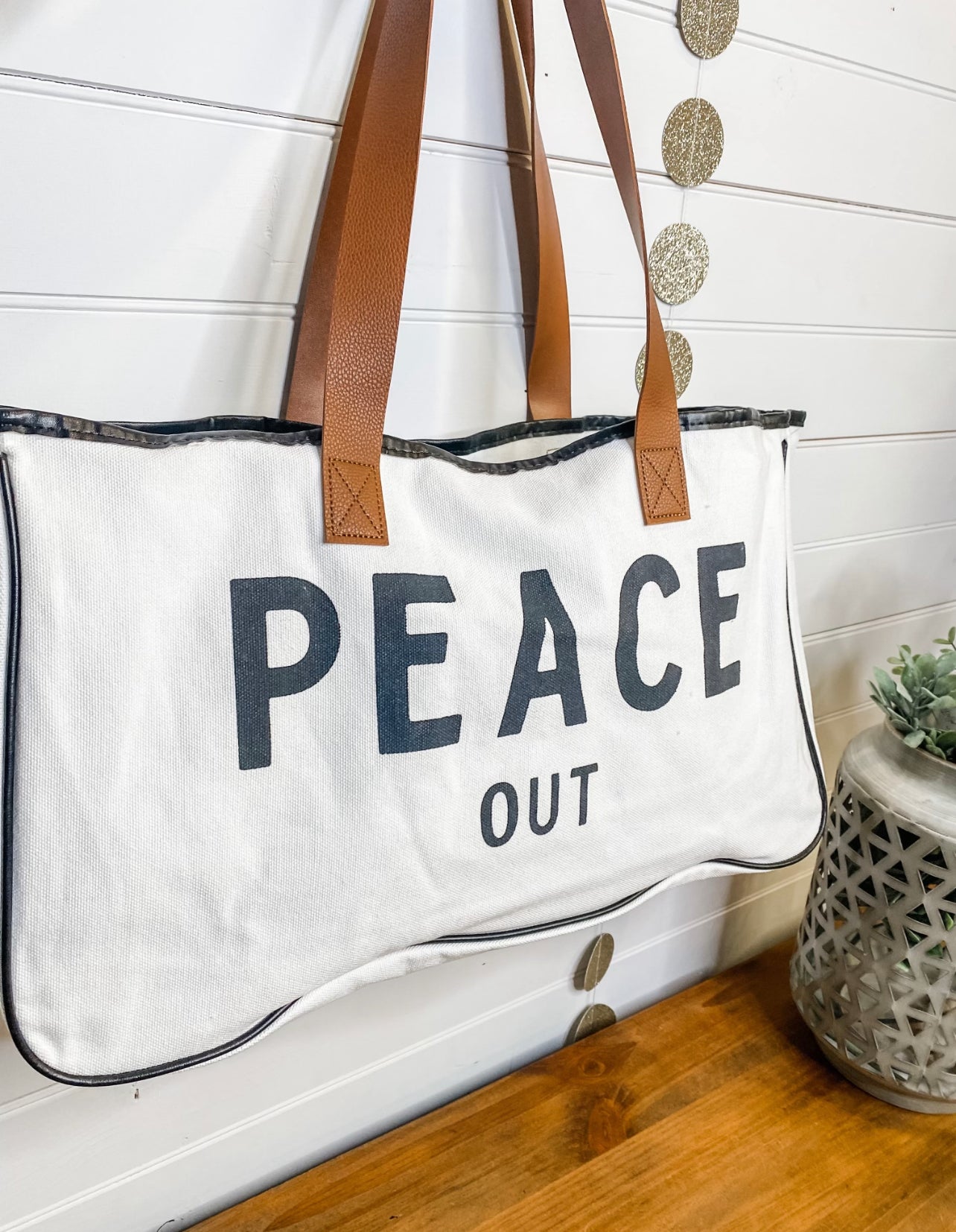 Canvas Overnight Tote Bag