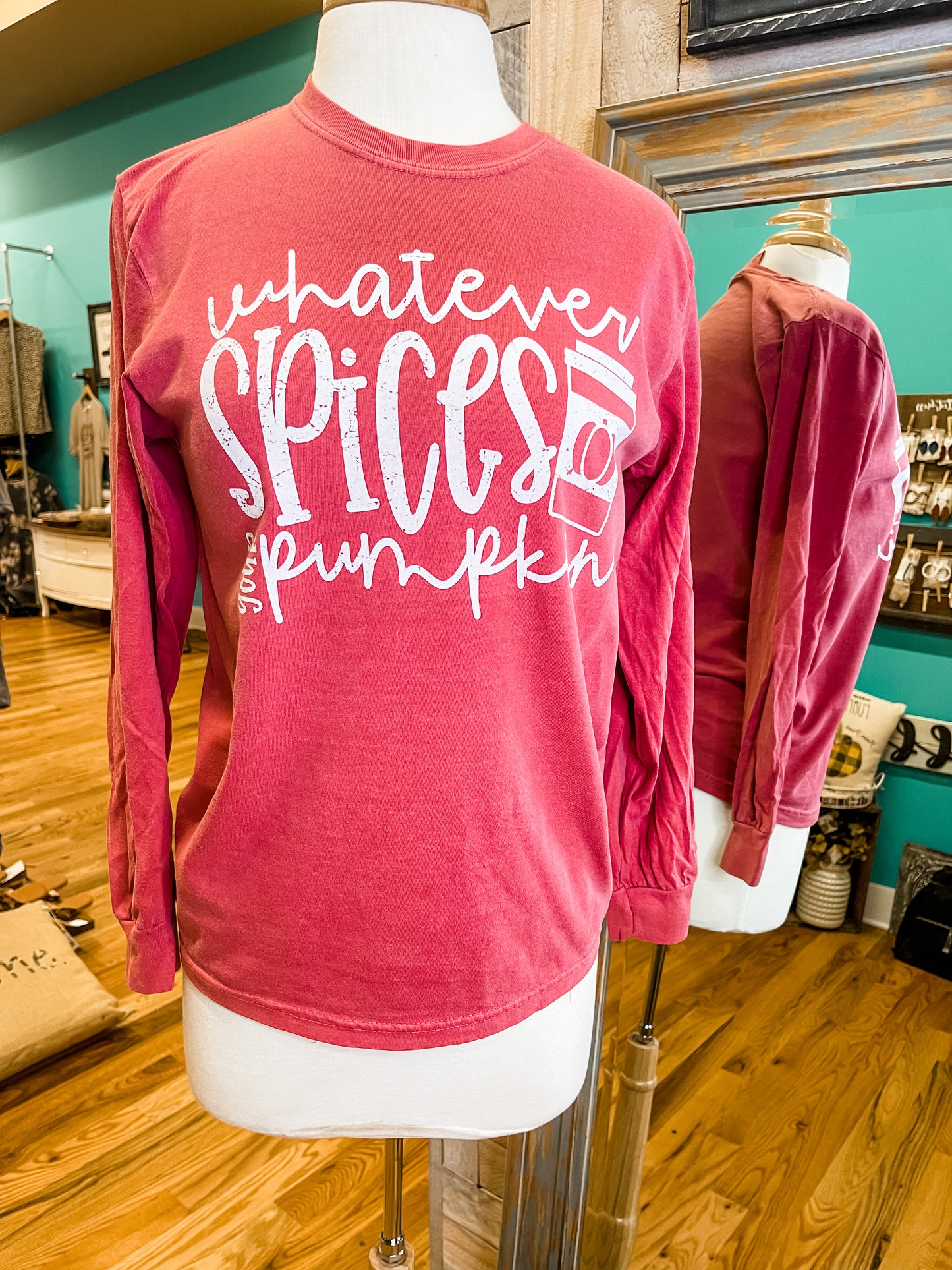 Whatever Spices Your Pumpkin Long Sleeve Graphic Tee