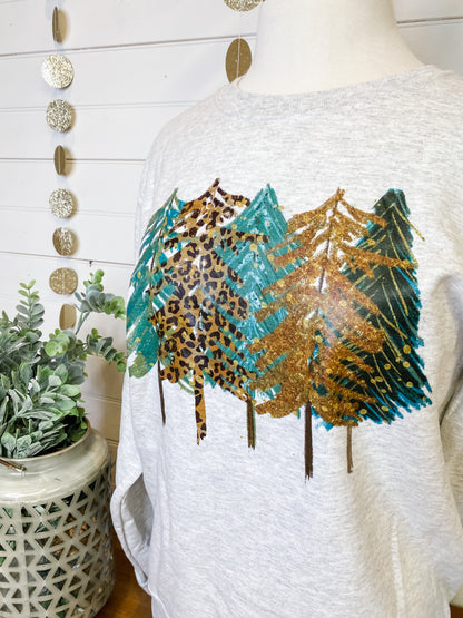Christmas Forest Trees Sweatshirt