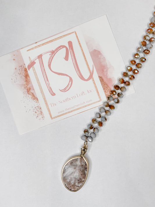 Mixed Stone Beaded Necklace