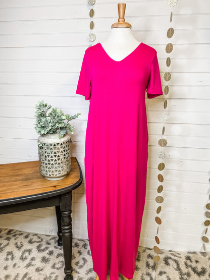 Simple V-Neck Maxi