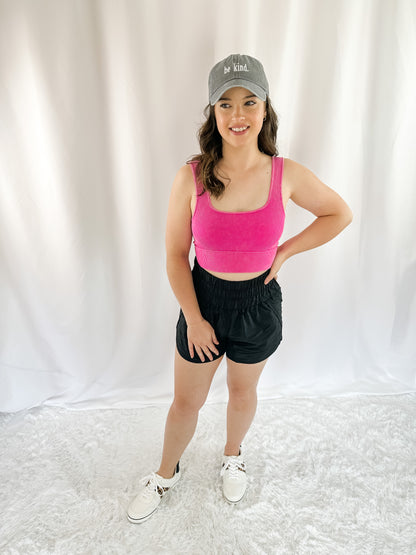 Stop The Music Ribbed Crop Tank Top