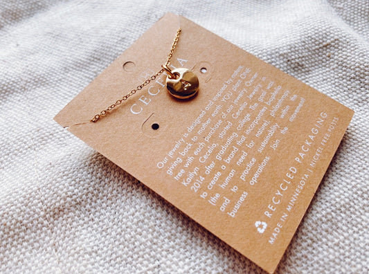 Written In Gold Initial Charm Necklace