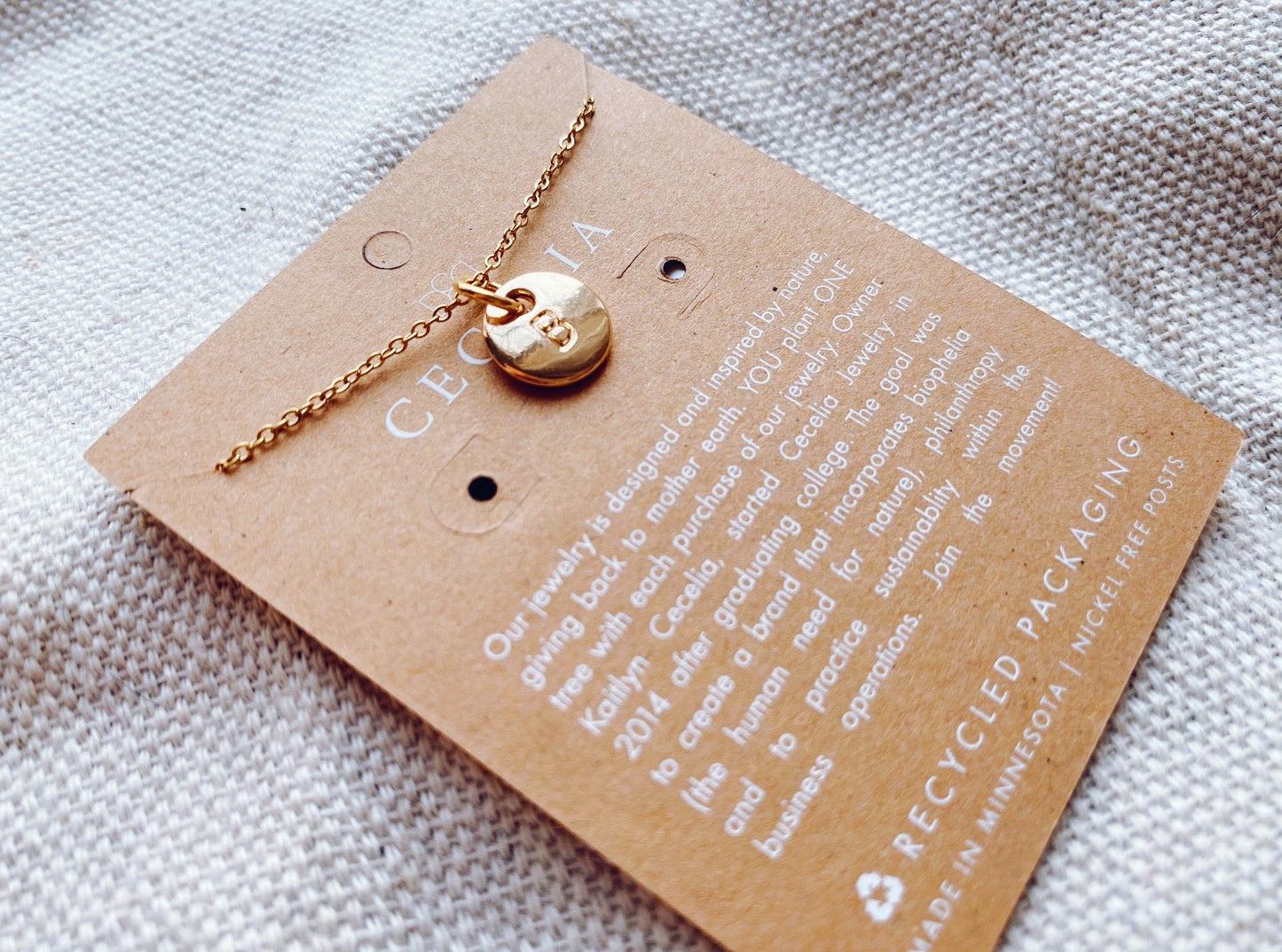 Written In Gold Initial Charm Necklace