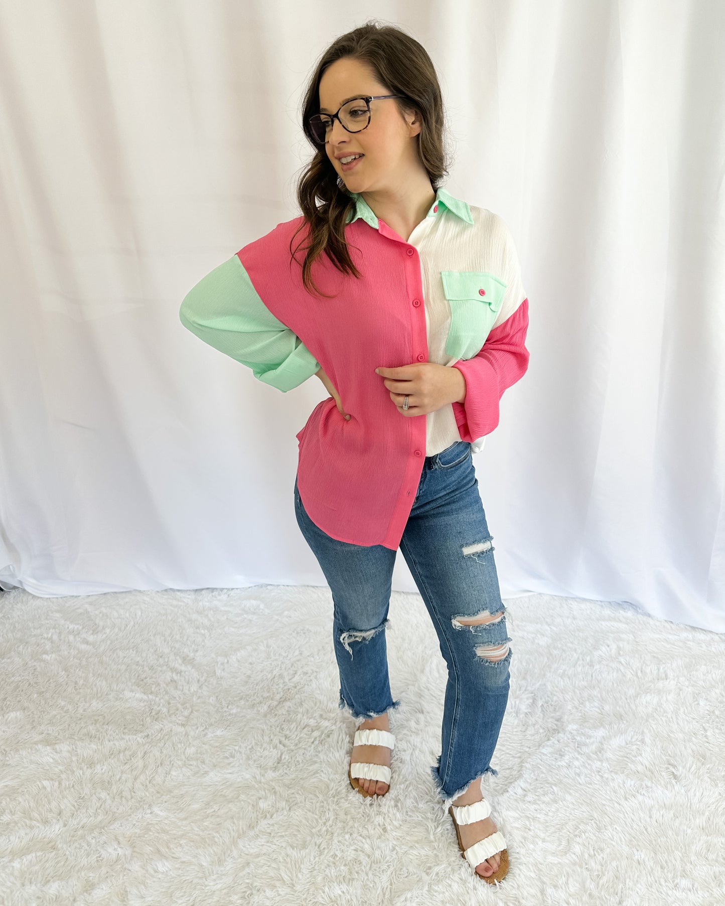 Watermelon Sugar Colorblock Top