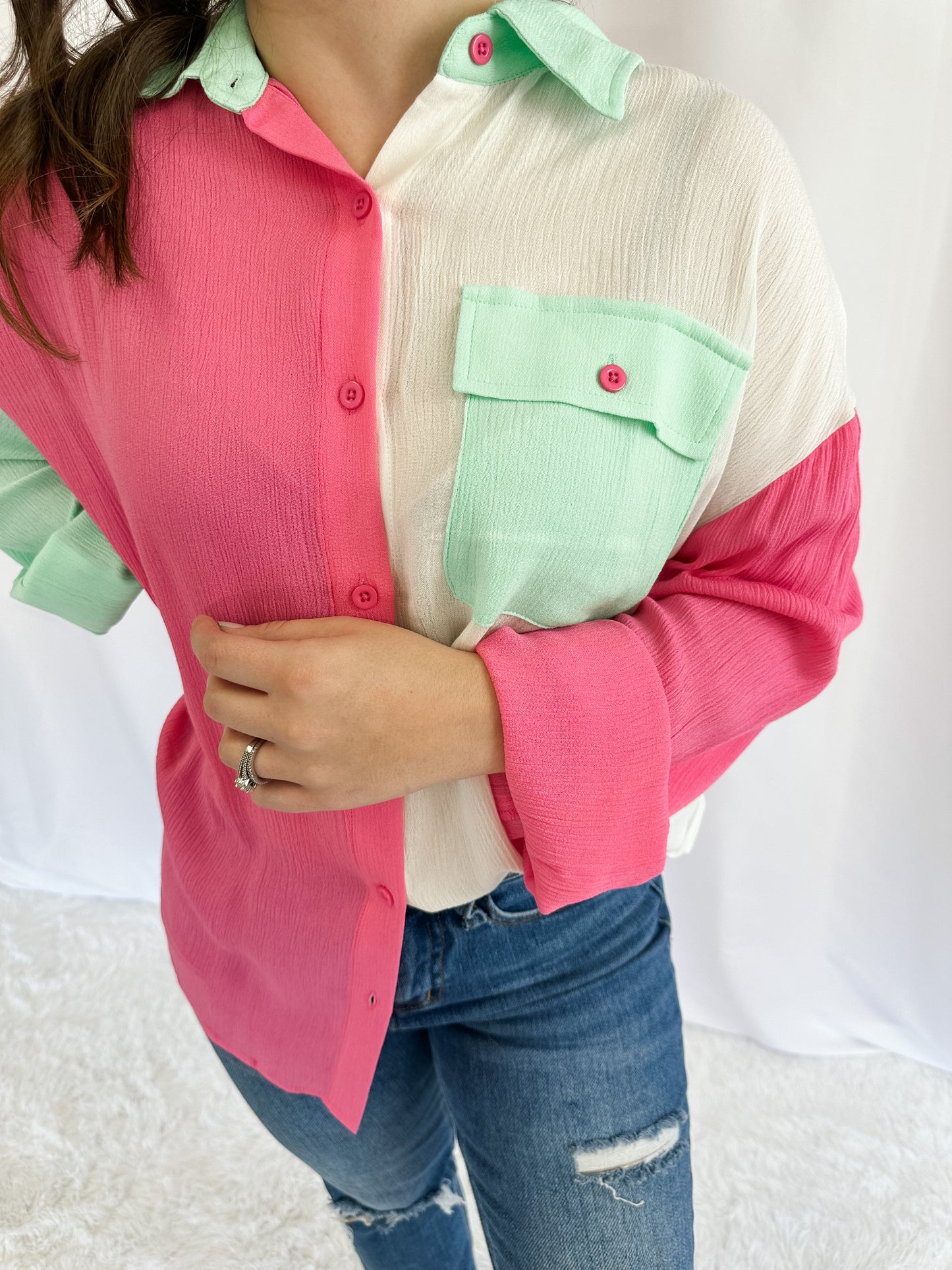 Watermelon Sugar Colorblock Top