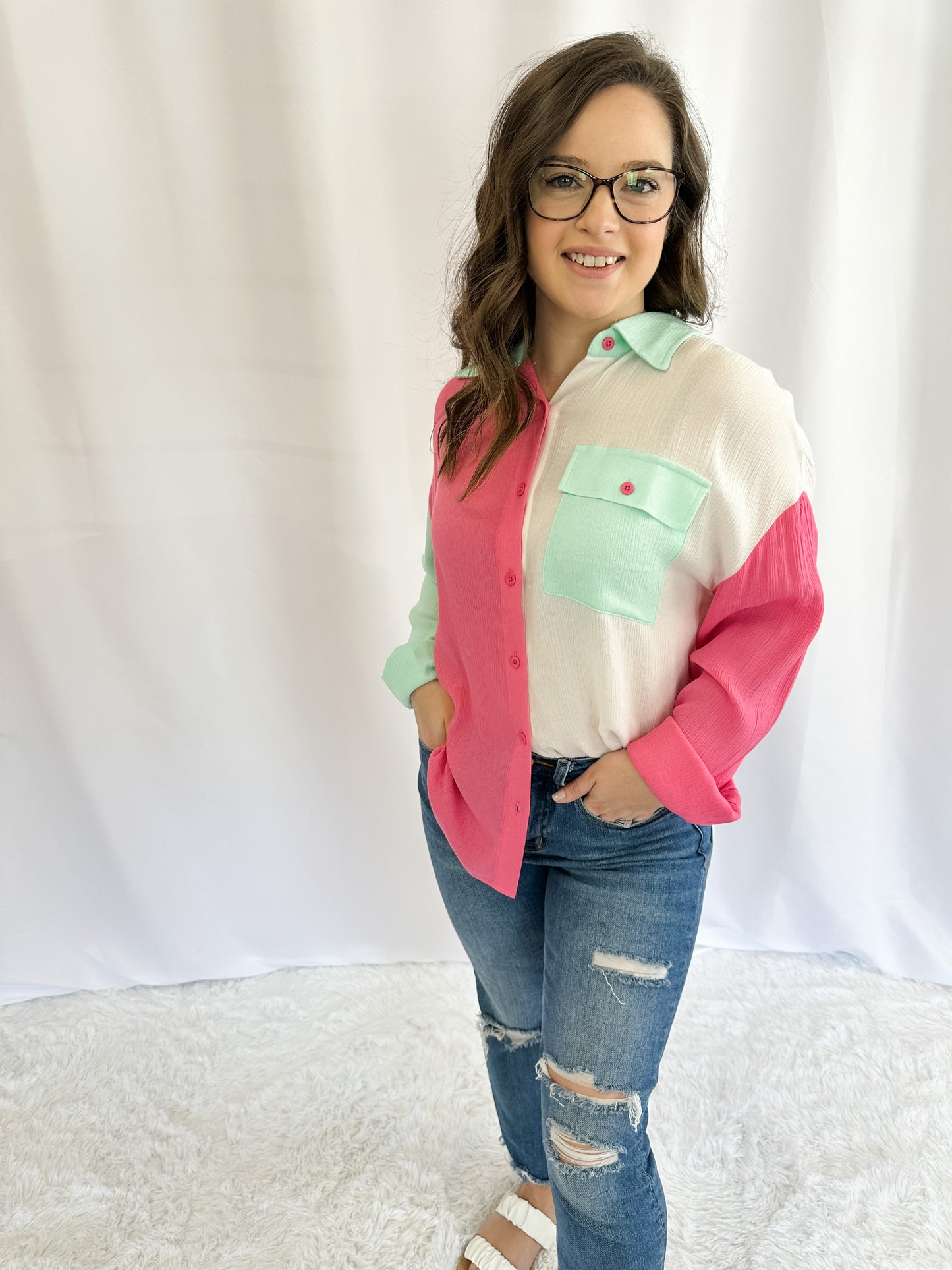 Watermelon Sugar Colorblock Top