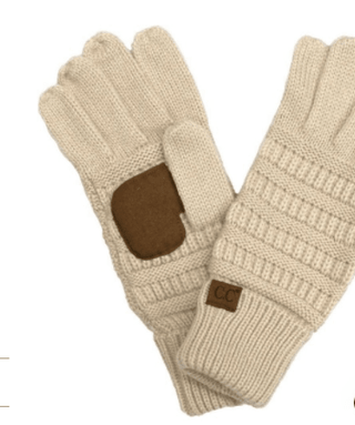 CC Beanie Smart Touch Glove in cream