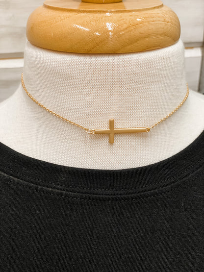 Love Never Fails Cross Necklace