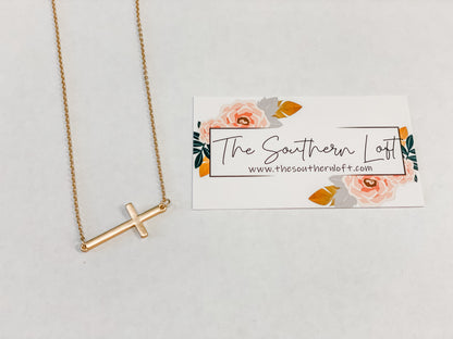 Love Never Fails Cross Necklace