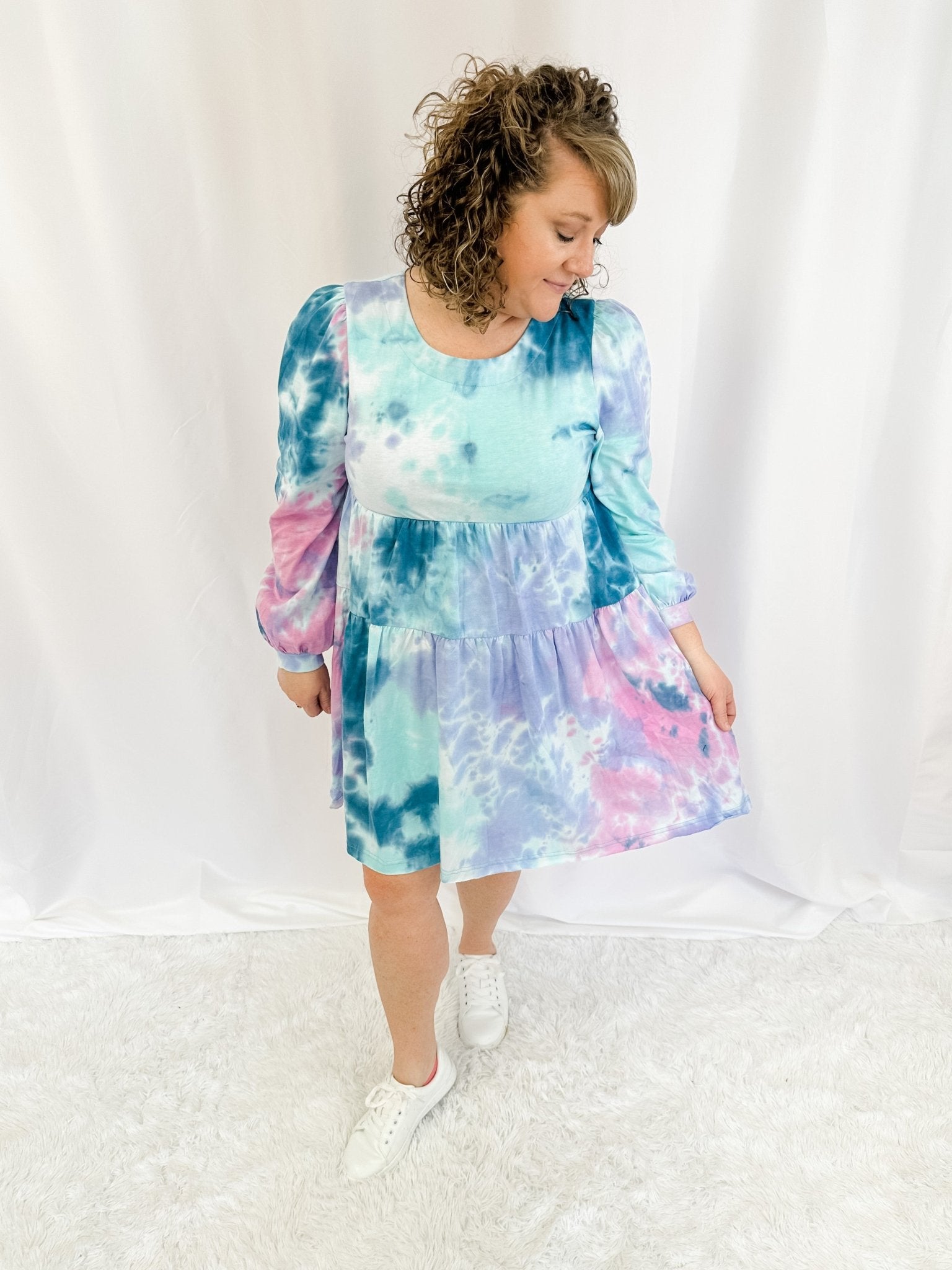 Moment In The Sun Tie - Dye Dress - The Southern Loft
