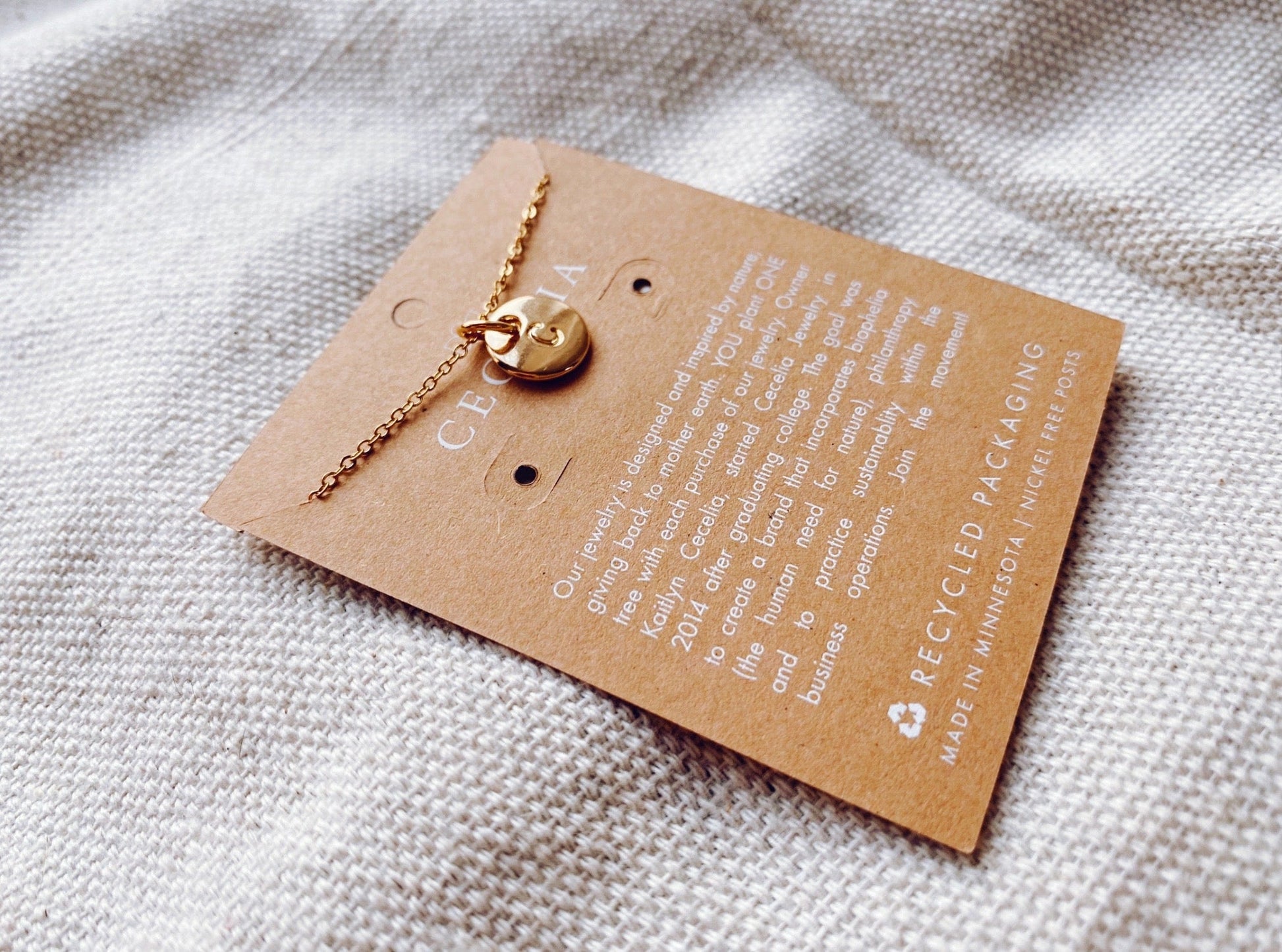 Written In Gold Initial Charm Necklace - The Southern Loft