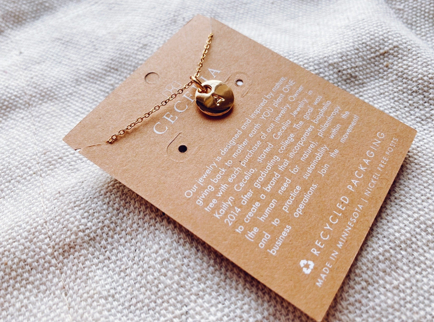 Written In Gold Initial Charm Necklace - The Southern Loft
